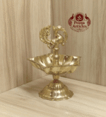 Buy Brass Peacock Diya Size 3 – 130 g, 4.9″ Divine Festival Oil Lamp For Puja & Home Use