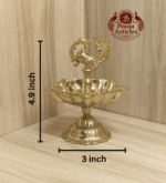 Buy Brass Peacock Diya Size 3 – 130 g, 4.9″ Divine Festival Oil Lamp For Puja & Home Use
