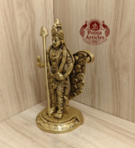 Buy Brass Peacock Murugan Statue Online – 1.200g, 7" Handcrafted Lord Murugan Idol for Pooja and Home Decor