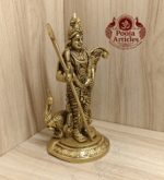 Buy Brass Peacock Murugan Statue Online – 1.200g, 7" Handcrafted Lord Murugan Idol for Pooja and Home Decor