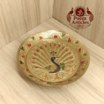 Buy Brass Peacock Pin Tray – 280g, 6.2" Handcrafted Divine Plate for Pooja & Gifting