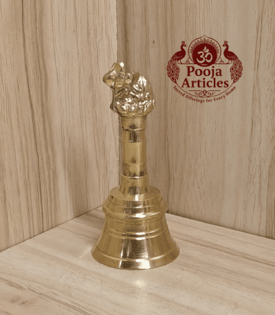 Buy Brass Pooja Bell 120g, 3.5"– Pure Traditional Temple Bell For Puja