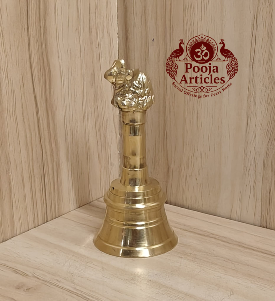 Buy Brass Pooja Bell 120g, 3.5"– Pure Traditional Temple Bell For Puja