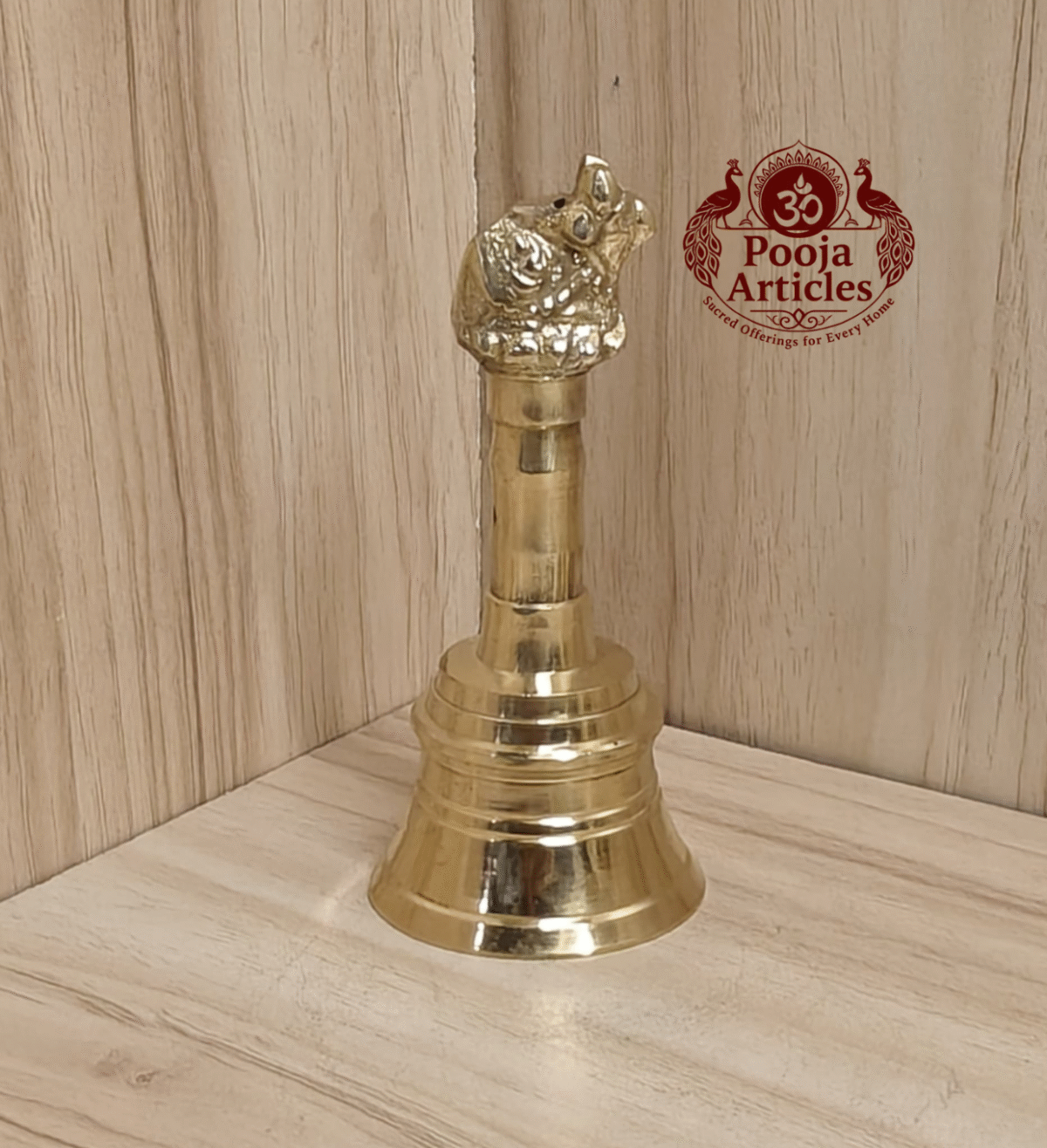 Buy Brass Pooja Bell 120g, 3.5"– Pure Traditional Temple Bell For Puja