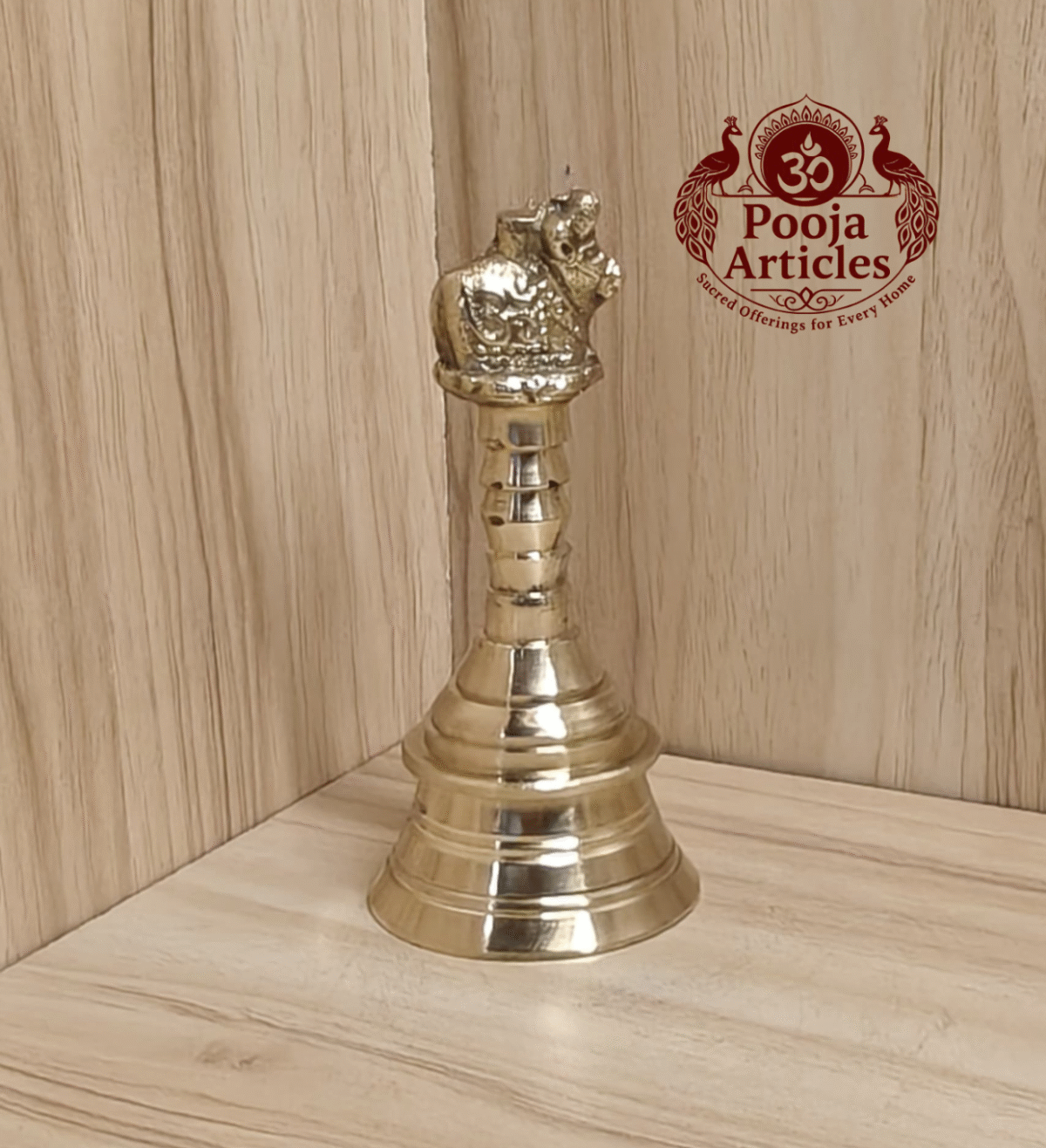 Buy Brass Pooja Bell 160g, 4" – Divine Temple Ghanti For Puja & Temple Use