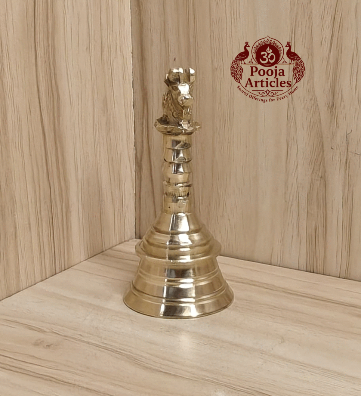 Buy Brass Pooja Bell 160g, 4" – Divine Temple Ghanti For Puja & Temple Use