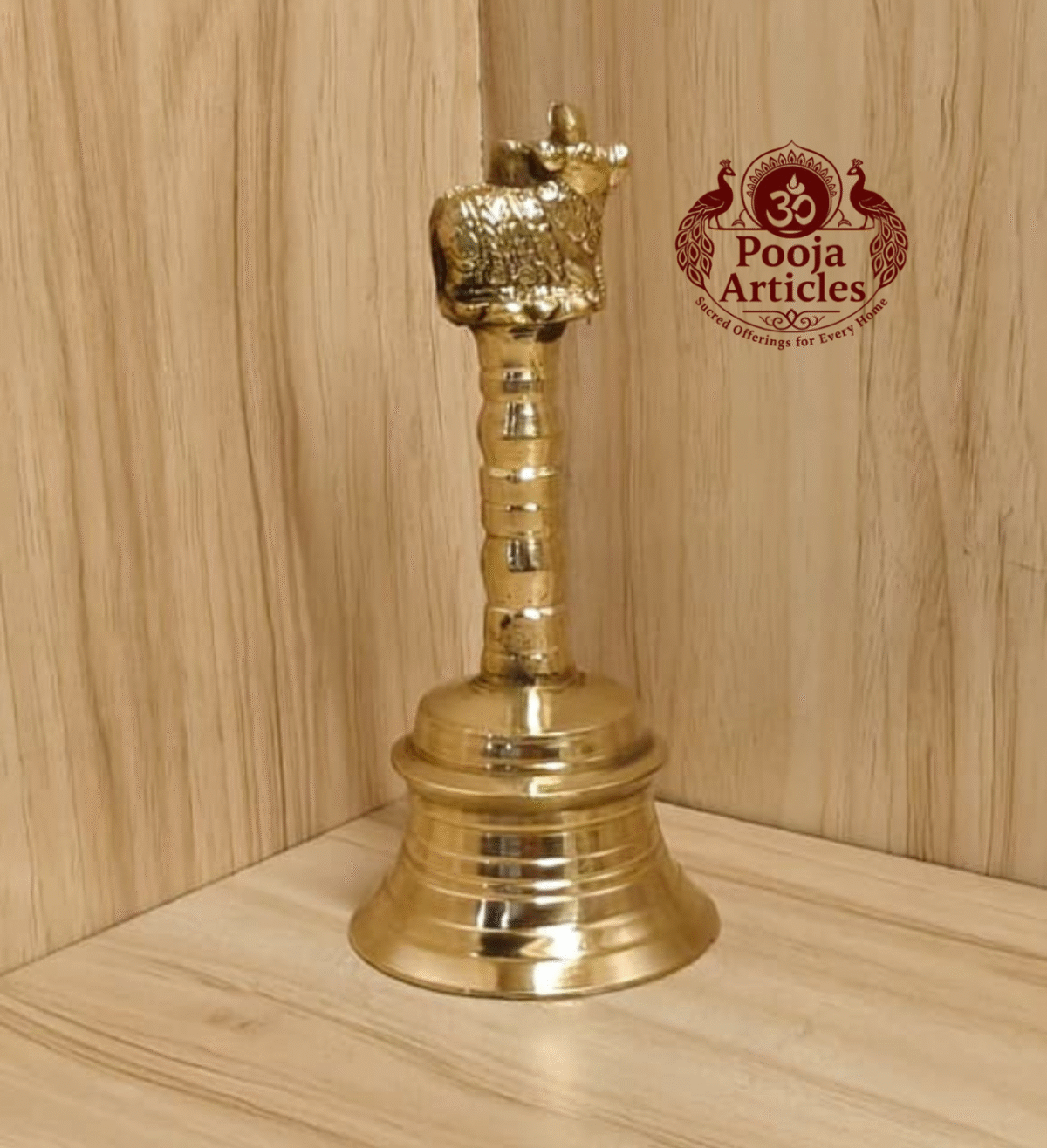 Buy Brass Pooja Bell 260g, 4.7" – Divine Temple Ghanti For Puja & Temple Use