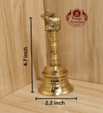 Buy Brass Pooja Bell 260g, 4.7" – Divine Temple Ghanti For Puja & Temple Use