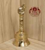 Buy Brass Pooja Bell 420g, 6" – Handcrafted Divine Temple Hand Bell for Puja
