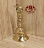 Buy Brass Pooja Bell 420g, 6" – Handcrafted Divine Temple Hand Bell for Puja