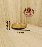 Buy Brass Pooja Plate Online – Traditional 70g, 8" Divine Pooja Thali for Daily Worship