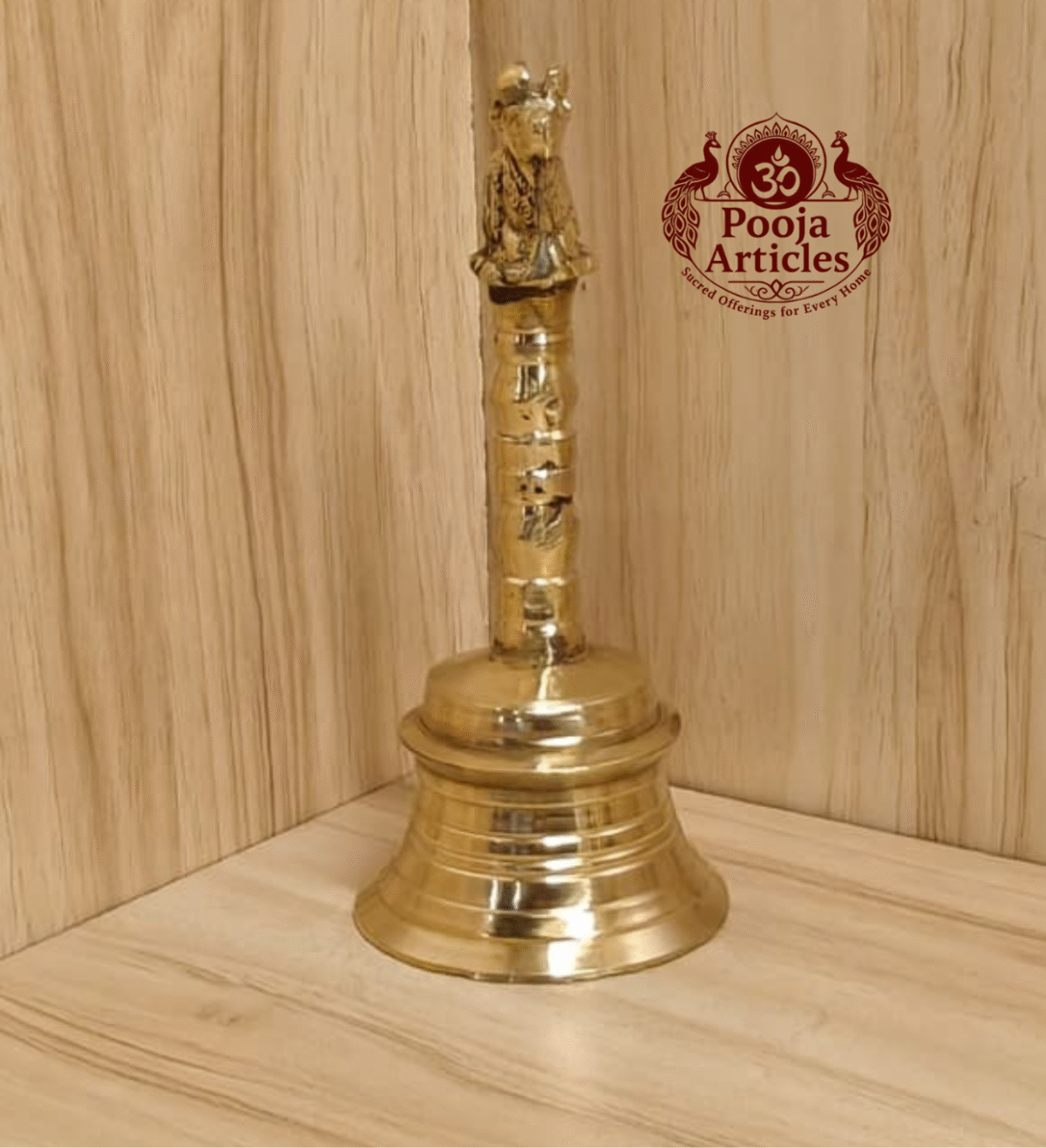 Buy Brass Puja Bell 350g, 5.5" – Handcrafted Divine Temple Hand Ghanti For Puja