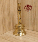 Buy Brass Puja Bell 350g, 5.5" – Handcrafted Divine Temple Hand Ghanti For Puja
