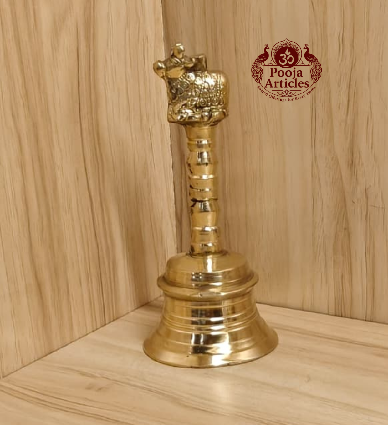 Buy Brass Puja Bell 350g, 5.5" – Handcrafted Divine Temple Hand Ghanti For Puja Buy Brass Puja Bell 350g, 5.5" – Handcrafted Divine Temple Hand Ghanti For Puja