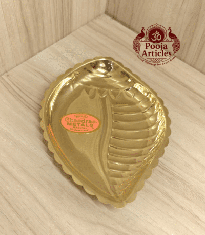 Buy Brass Shanku Plate Online – 35g, 5.6 inch Shankh Plate for Prosperity, Purity & Sacred Rituals