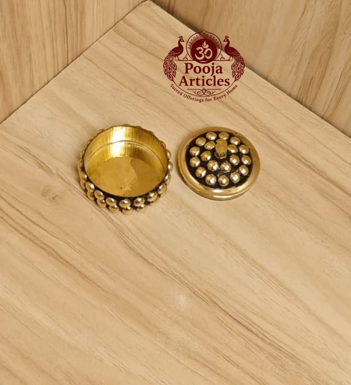 Buy Brass Sindoor Box 15g, 1.5" – Elegant Mini Kumkum Box For Puja & Gifting