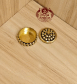 Buy Brass Sindoor Box 15g, 1.5" – Elegant Mini Kumkum Box For Puja & Gifting