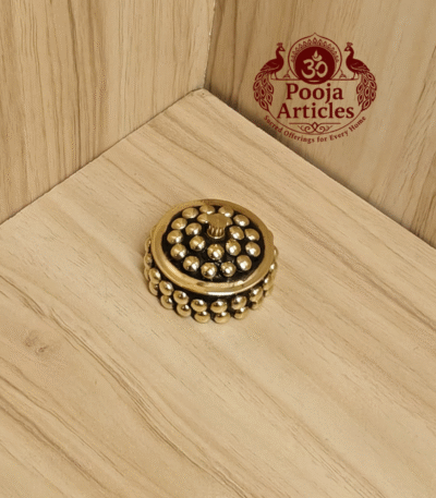 Buy Brass Sindoor Box 15g, 1.5" – Elegant Mini Kumkum Box For Puja & Gifting