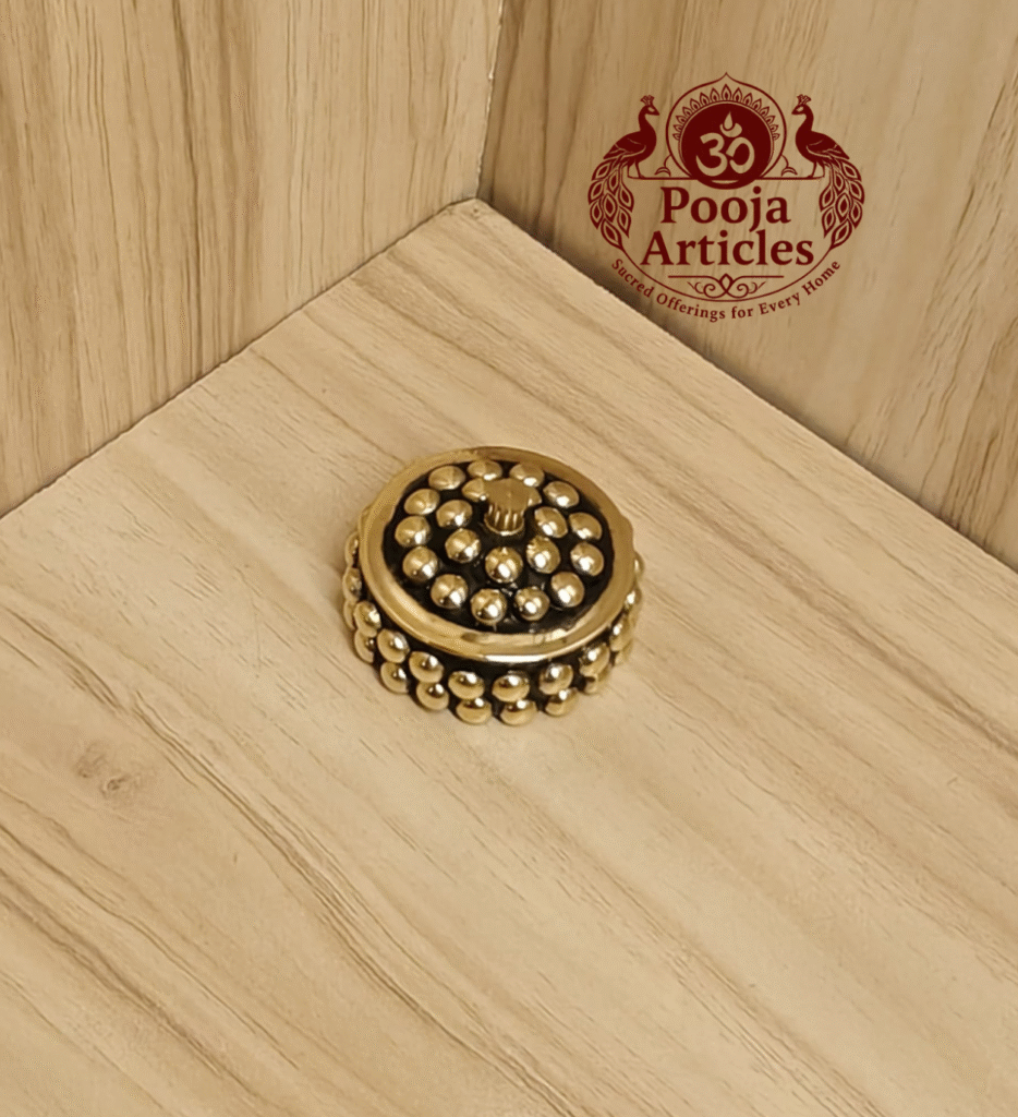 Buy Brass Sindoor Box 15g, 1.5" – Elegant Mini Kumkum Box For Puja & Gifting