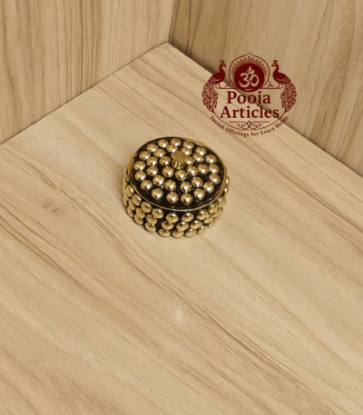 Buy Brass Sindoor Box 20g, 1.7" – Elegant Mini Vermilion Holder For Puja & Gifting