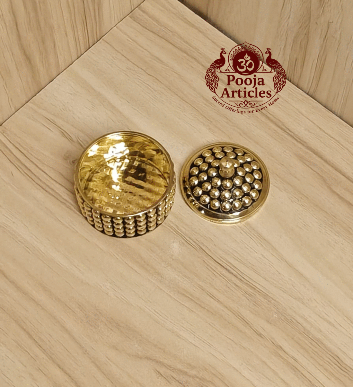 Buy Brass Sindoor Box 30g, 2" – Elegant Mini Vermilion Holder For Puja & Gifting