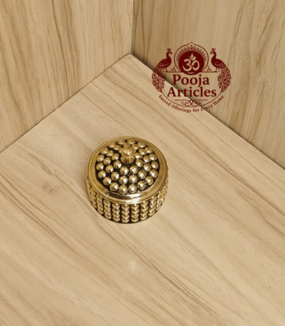 Buy Brass Sindoor Box 30g, 2" – Elegant Mini Vermilion Holder For Puja & Gifting