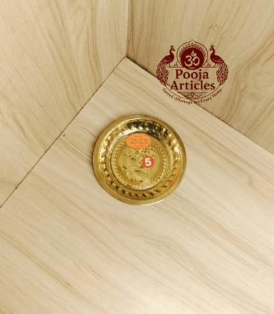 Buy Brass Small Pooja Plate Online – 20g, 4.3" Divine Traditional Pooja Thali for Daily Worship