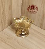 Buy Brass Star Diya Size 2 – 80 g, 2.7″ Handcrafted Auspicious Oil Lamp For Puja & Home Use
