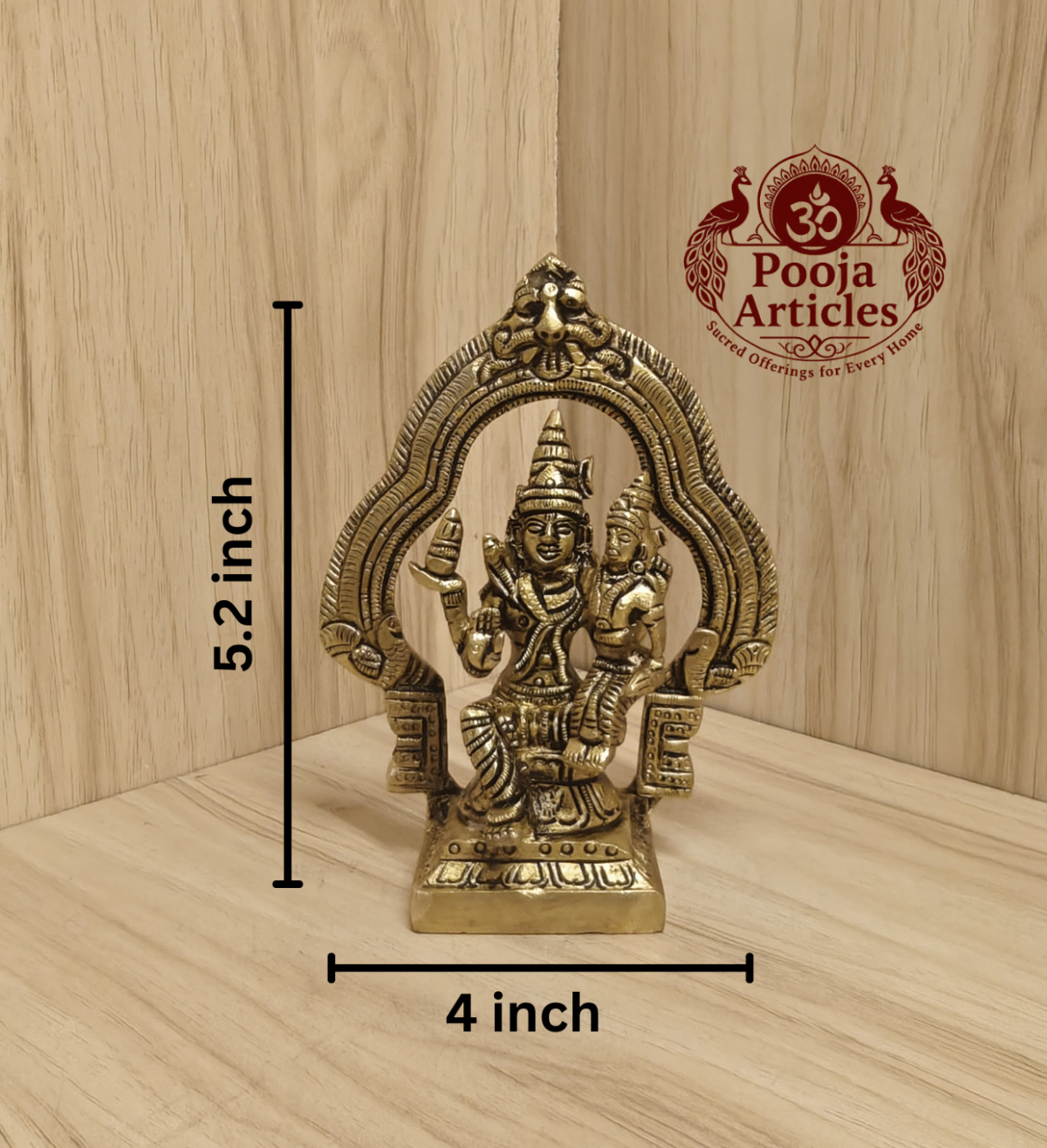 Buy Brass Swarna Akarshana Bhairava Idol – Handcrafted 630g, 5.2" Divine Idol for Wealth, Protection & Positivity