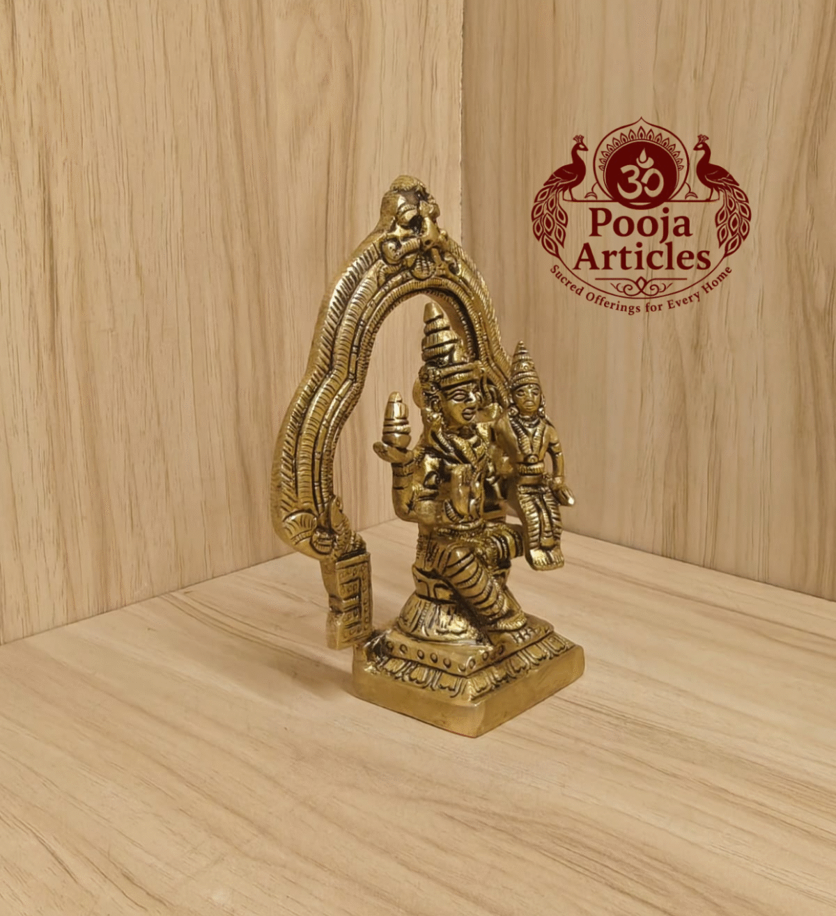 Buy Brass Swarna Akarshana Bhairava Idol – Handcrafted 630g, 5.2" Divine Idol for Wealth, Protection & Positivity