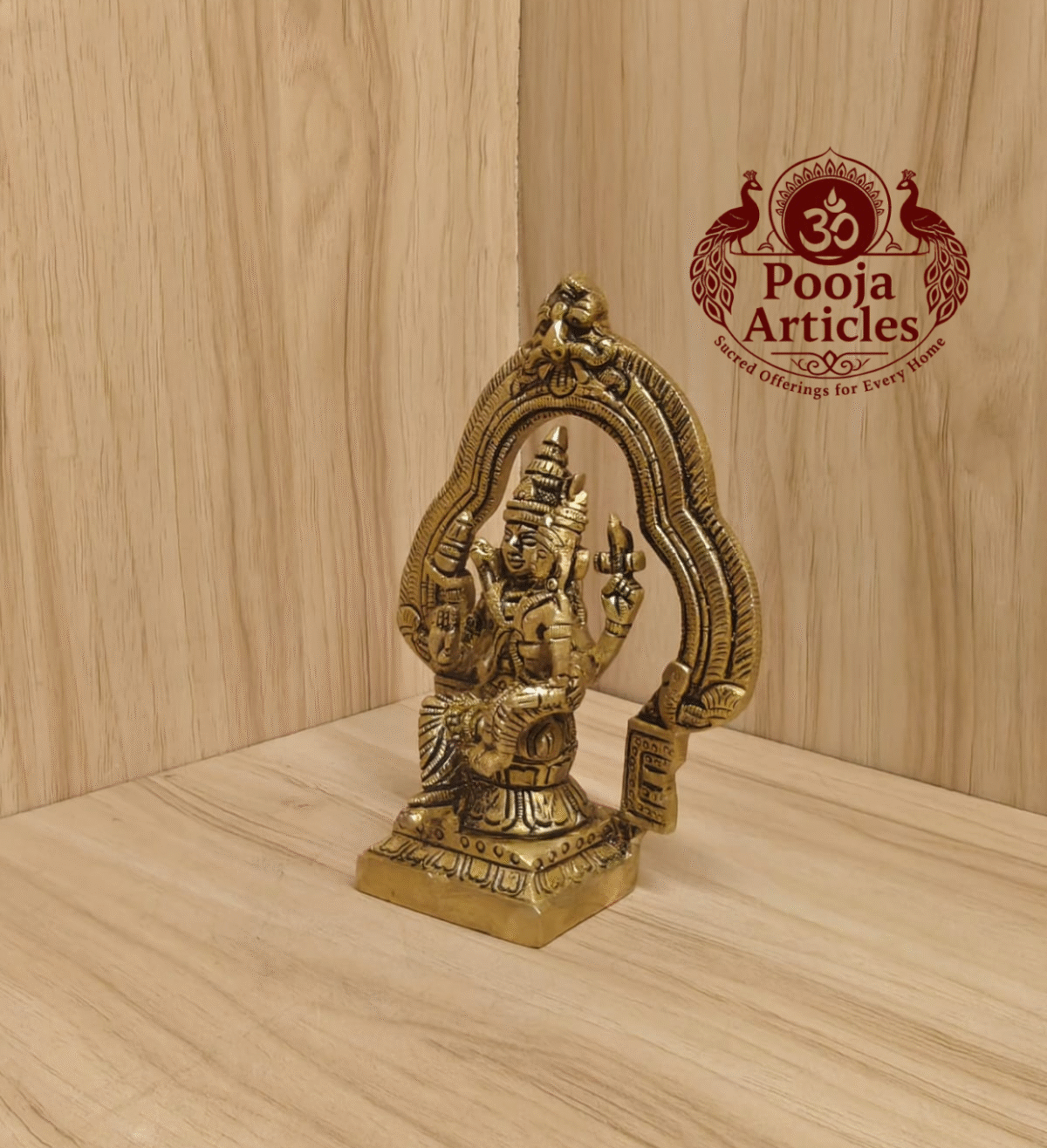 Buy Brass Swarna Akarshana Bhairava Idol – Handcrafted 630g, 5.2" Divine Idol for Wealth, Protection & Positivity