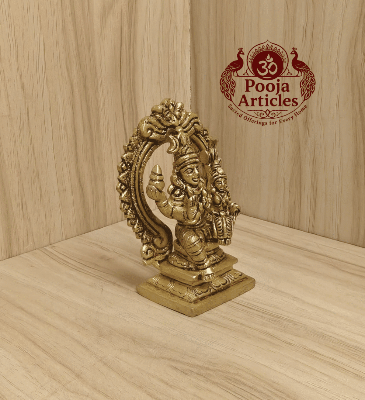 Buy Brass Swarna Akarshana Bhairava Idol Online – 400g, 4" Divine Idol for Pooja and Prosperity