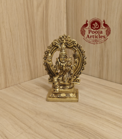 Buy Brass Swarna Akarshana Bhairava Idol Online – 400g, 4" Divine Idol for Pooja and Prosperity