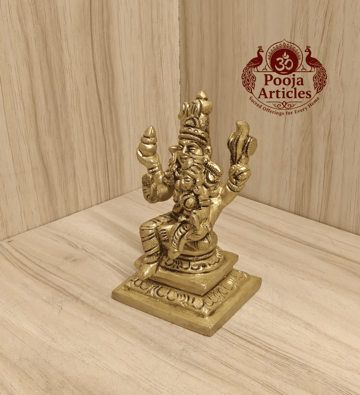 Buy Brass Swarna Akarshana Bhairava Statue Online – 340g, 3.5" Small Divine Idol for Wealth and Protection