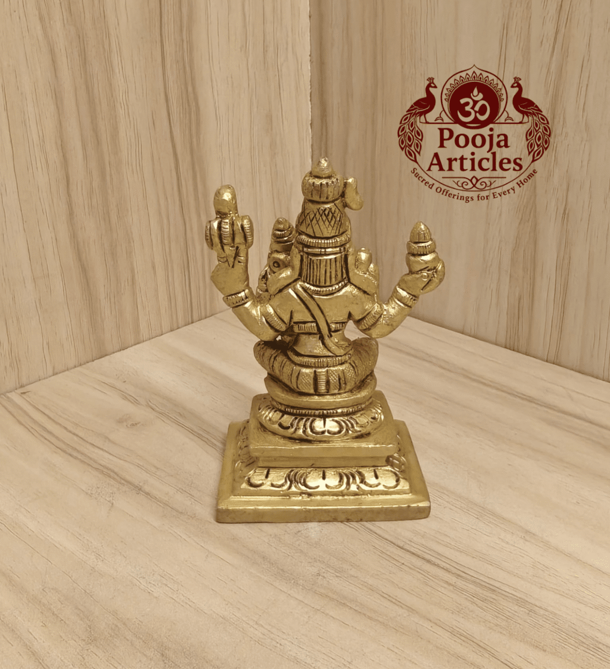 Buy Brass Swarna Akarshana Bhairava Statue Online – 340g, 3.5" Small Divine Idol for Wealth and Protection
