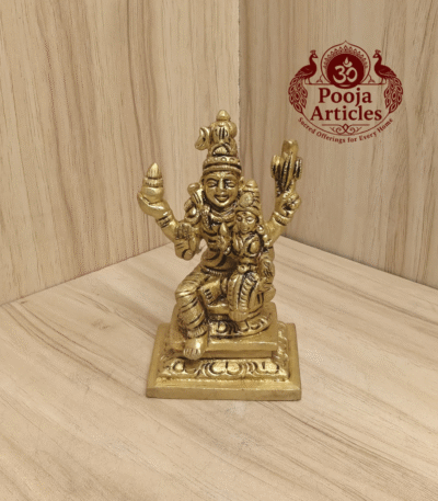 Buy Brass Swarna Akarshana Bhairava Statue Online – 340g, 3.5" Small Divine Idol for Wealth and Protection