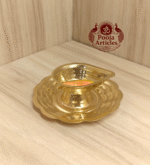 Buy Brass Table Oil Lamp Online – 25 g, 3.2" Handcrafted Pure Brass Mini Oil Lamp for Pooja & Décor