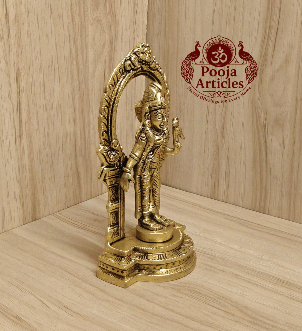 Buy Brass Thiruvachi Andal Statue Online – 810g, 6.5" Handcrafted Idol for Pooja & Home Decor