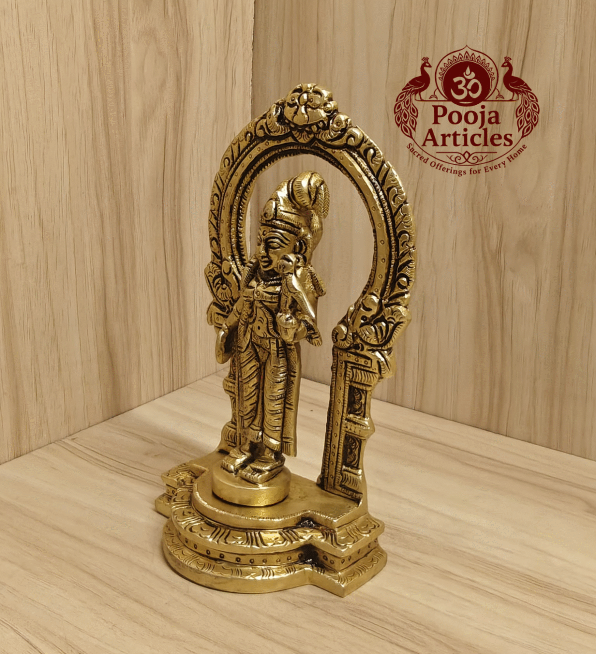 Buy Brass Thiruvachi Andal Statue Online – 810g, 6.5" Handcrafted Idol for Pooja & Home Decor