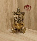 Buy Brass Tirupati Balaji Laxmi Diya Online –600g, 6" Handcrafted Divine Lamp for Pooja