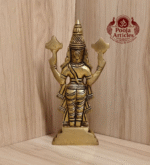 Buy Brass Tirupati Balaji Perumal Idol Online – 7 inch, 850g Handcrafted Venkateswara Statue for Pooja, Temple & Wealth Blessings