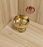 Buy Brass Tomato Diya – 100 g, 2.4″ Divine Traditional Round Vilakku For Home Use & Gifts