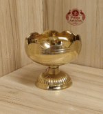 Buy Brass Tomato Diya – 100 g, 2.4″ Divine Traditional Round Vilakku For Home Use & Gifts