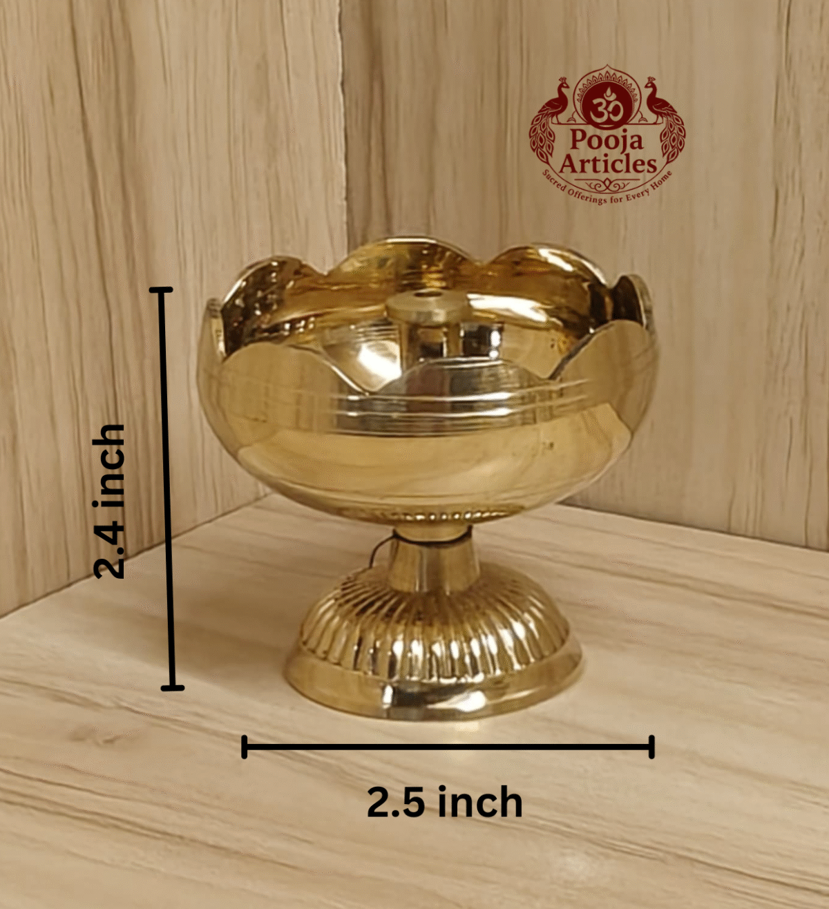 Buy Brass Tomato Diya – 100 g, 2.4″ Divine Traditional Round Vilakku For Home Use & Gifts