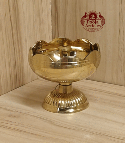 Buy Brass Tomato Diya – 100 g, 2.4″ Divine Traditional Round Vilakku For Home Use & Gifts