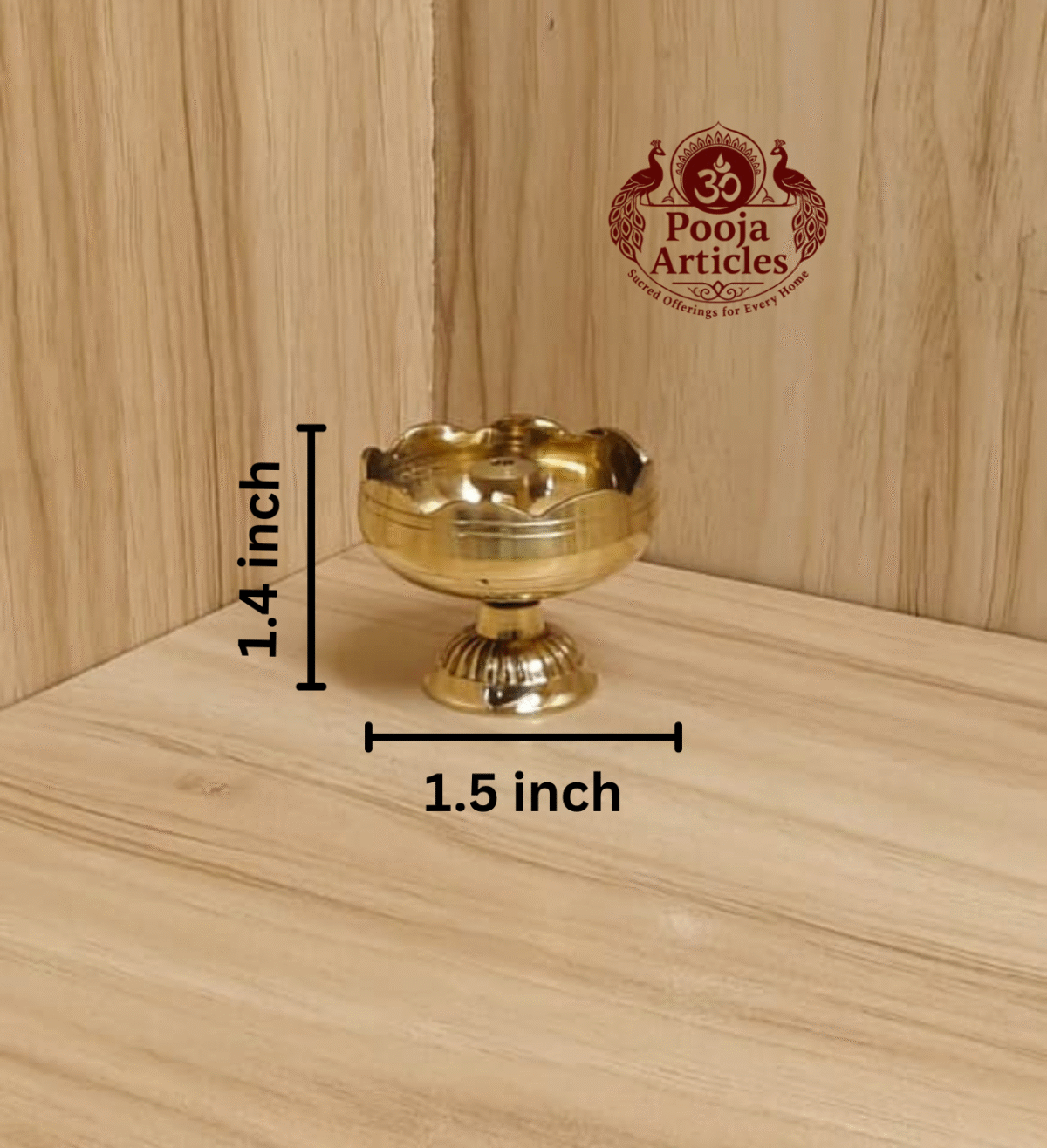 Buy Brass Tomato Diya – 30 g, 1.4″ Divine Round Puja Vilakku For Home Use & Gifts