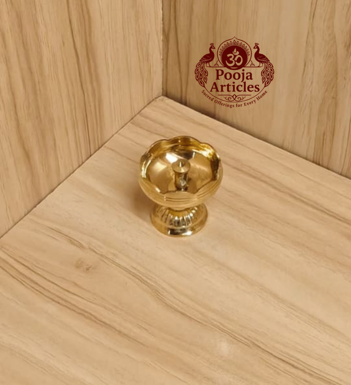 Buy Brass Tomato Diya – 30 g, 1.4″ Divine Round Puja Vilakku For Home Use & Gifts