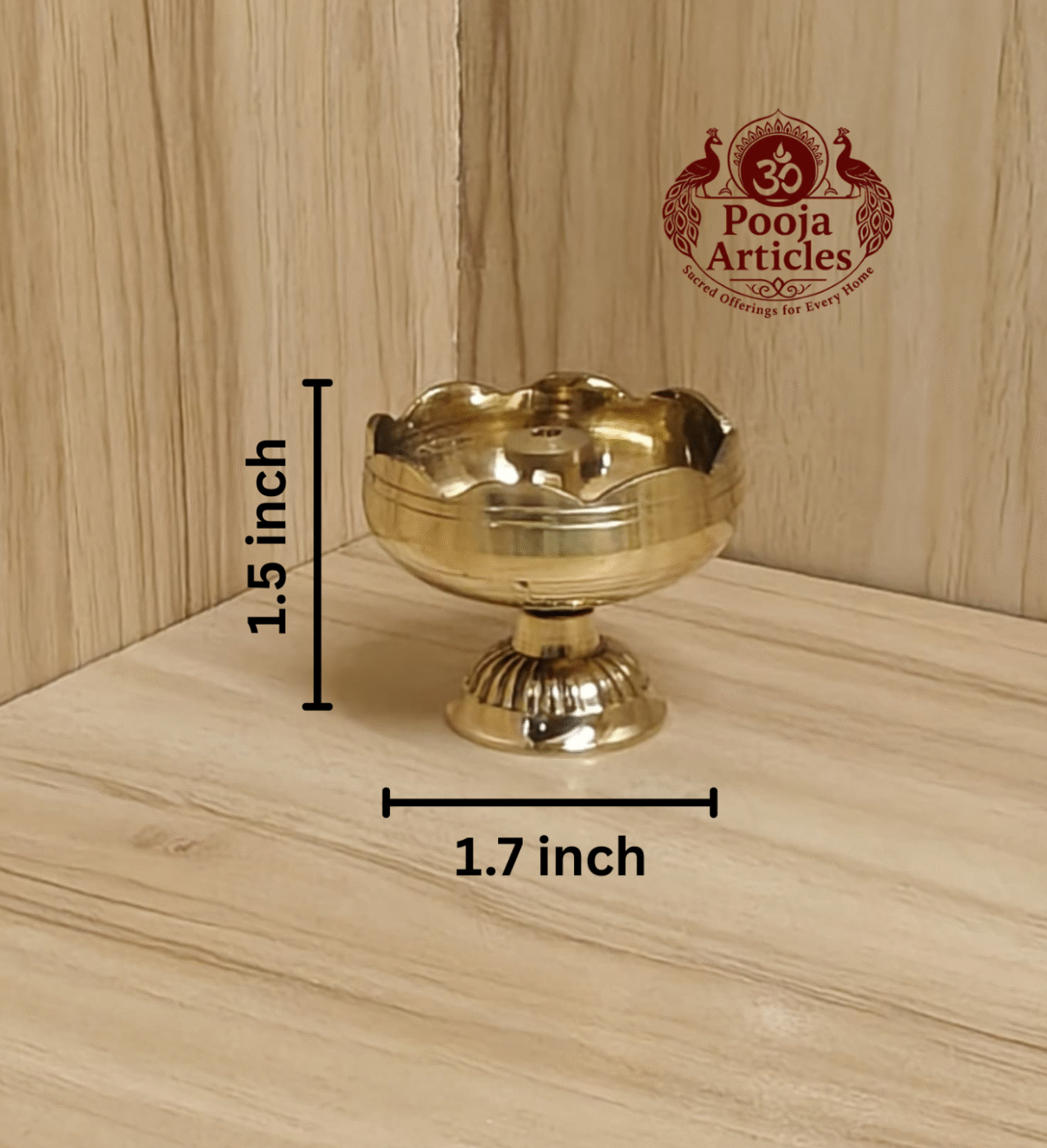 Buy Brass Tomato Diya – 40 g, 1.5″ Powerful Round Festival Vilakku For Home Use & Pooja