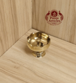 Buy Brass Tomato Diya – 70 g, 1.7″ Powerful Festival Round Vilakku For Pooja Use & Home