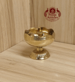 Buy Brass Tomato Diya – 70 g, 1.7″ Powerful Festival Round Vilakku For Pooja Use & Home
